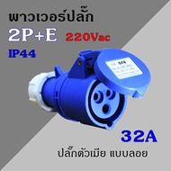 พาวเวอร์ปลั๊ก ตัวเมีย 2P+E 220Vac 16A32A  IP44 เพาเวอร์ปลั๊ก SFN-213 SFN-223 Power plug