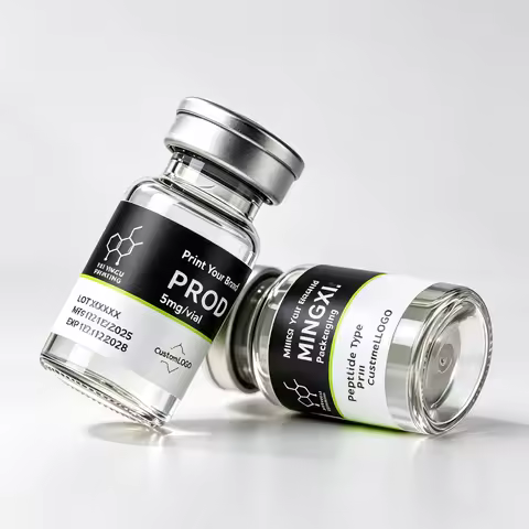 3ml 10ml Peptide Nutraceutical Glass Vials Custom HD Print Waterproof Adhesive Vinyl Labels Private 