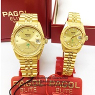 100% Original Swiss Pagol Elite Couple Set Sapphire Vintage Classic Automatic Analog Watch 28240GP-FS-1