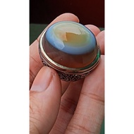 Original fried egg agate ring