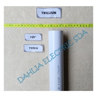 HALF CIRCLE PVC PIPE 1 1 1 2 INCH WHITE TRILLION