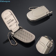 DWAYNE Flip Phone Keychain, Retro Hanging Mini Phone Model Pendant, Cute Goth Grunge Alloy Punk Fold