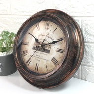 25cm Retro Wall Clock Roman Numeral Clock Wholesale Quartz Clock clocks Clock Round Quartz Clock 33c