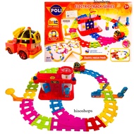 ROBOCAR POLI Electric rescue track 42 PCS ตัวต่อรถราง โรโบ้คาร์ โพลี ใส่ถ่าน วิ่งบนรางได้ น่ารักมากๆค่ะ ลิขสิทธิ์แท้