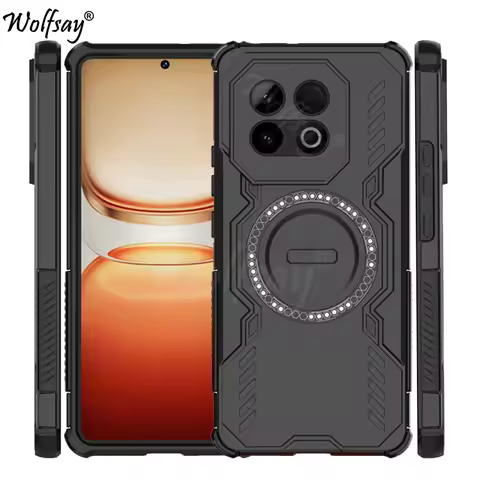 Armor Case For Vivo iQOO Neo 10 Magnetic Adsorption Wireless Charge Cover Vivo iQOO Neo 10 India Cas