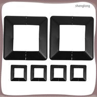 6pcs Deck Post Covers: Split Style Plastic Post Base Cover - 8x8cm Black Decorative Fence Skirt For 