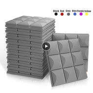 Lz 24Pcs Studio Acoustic Foam Panels Bedroom Sound Proof Foam Panels KTV Soundproofing Sponge Pad Ab