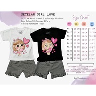 AM27 Fullprint Girls' Suit "LOVEGirl" 1-10 Years brand. AM27