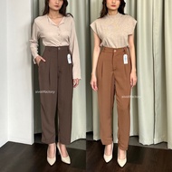 SIVALI Kalea Pants - Anti-Wrinkle Highwaist Pants - Women's Culotte Office Pants - Pencil Pants