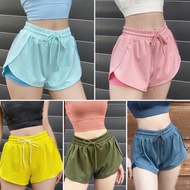 2-LAYER POLY SPORTS SHORTS IN 4C THICK STRETCH 2 LEATHER STRETCH FABRIC FOR GYM, RUNNING, AEROBIC, P