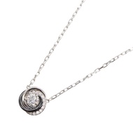 [Pre-owned] Cartier Trinity Diamond Necklace, Neck size 38.5/41.5cm, K18WG (White Gold), Ceramic Tri