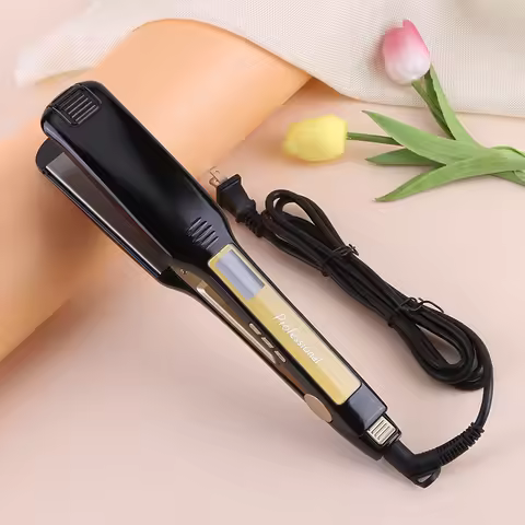 Hair Straightener Flat Iron LCD Display Professional Hair Straightener Ergonomic Hair Straightening 