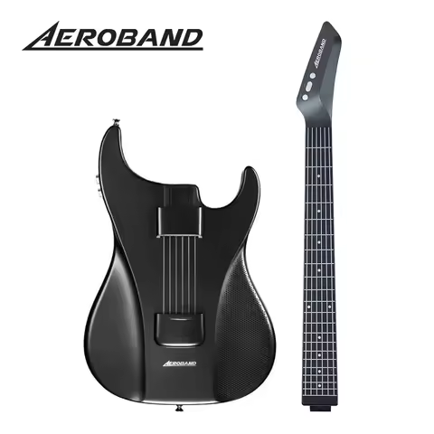 AeroBand Guitar Travel Electric Guitar Pain-Free Silicone String All-in-One 9 Sound Styles Acoustic 