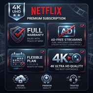 NETFLIX Account 4K Flix Account Premium Plan Neflix Murahflix VX18