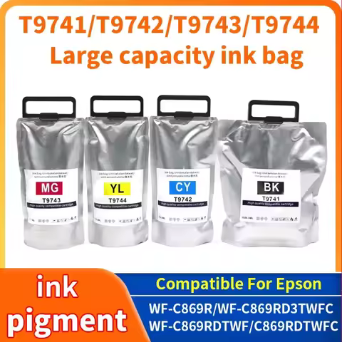 T9741 T9742 T9743 T9744 Ink Cartridge With Pigment Ink Compatible For Epson WorkForce Pro WF-C869R W
