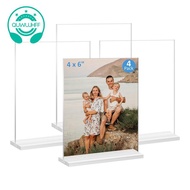 Acrylic Picture Frame 4x6 Inches, 4 Pack Plastic Picture Frames Holder Standing,Double Sided Picture