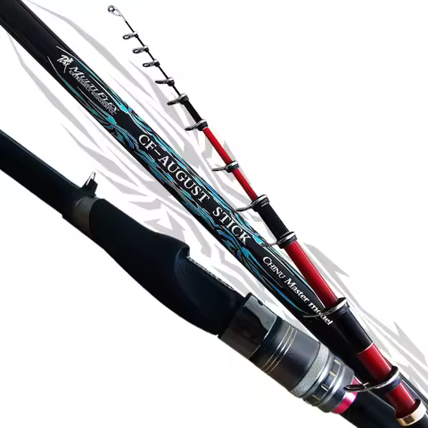LENNOX AUGUST Rock Fishing Rod 4m5m Ultralight Carbon Fiber Telescopic Spinning Fishing Pole 400 500
