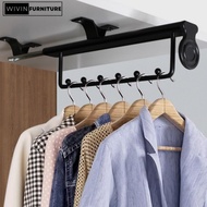 GANTUNGAN Pull Out Hanger in Wardrobe Hanger Matte Black Wardrobe Hanger Size 45cm & 50cm Pull Out H