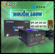 Nguồn Máy Tính 650W GIÁ RẺ X-Star X-650 Công Suất Thực PSU XSTAR Hiệu Suất 80% Cho PC Gaming Đồ Họa