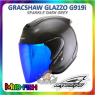 TOPI KELEDAR GRACSHAW GLAZZO G919i G919 SINGLE VISOR HELMET (SPARKLE DARK GREY)