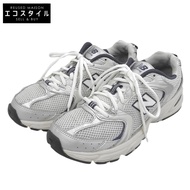 New Balance 男士跑步鞋/運動鞋，銀色 x 海軍藍，尺寸 25.5cm，MR530KA，尺寸 7.5（美國）[二手]