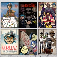 1PC Band G-Gorillaz Music Cool Poster Waterproof Wall Art Sticker For Bar Living Room Vintage Decor 