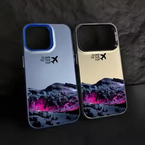 For lPhone 17 16 e 15 14 13 12 11 Pro Max Plus Phone Case For lMDColor Silver Shell T-The North Fash