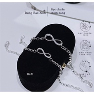 Infinity bracelet with lovely meaning, silver double bracelet Dung Bac Xinh