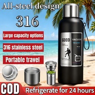 2000ml all-steel thermos cup 316 stainless steel thermos bottle Vacuum stainless steel water bottle