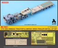 TRAILER1/72 M983A2 TRACTOR &amp; M870A1 蝕刻改套for搜模閣