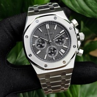 Modified Chronograph Watch – Panda Dial / Ice Blue / Royal Oak Style Quartz Watch for Men