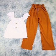 Karina Candy Pants and Blouse Terno for Kids Girls 6-8 Years Old Casual Semi Formal occasion