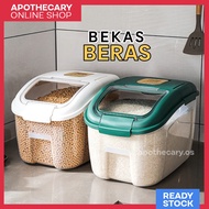 Tempat Beras 5kg /10kg - Tempat Bekas Letak Tong Simpan Penyimpan Beras Kedap Udara Rice Box Dispenser 5kg / 10kg