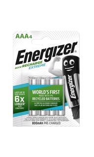 Energizer 勁量 3A 800mAH 1.2V NiMH 充電電池 4粒 卡裝