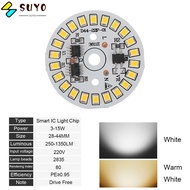 SUYO 1Pc LED Chip Round 15W 12W 9W 7W 6W 5W 3W Smart IC Driver Light Plate