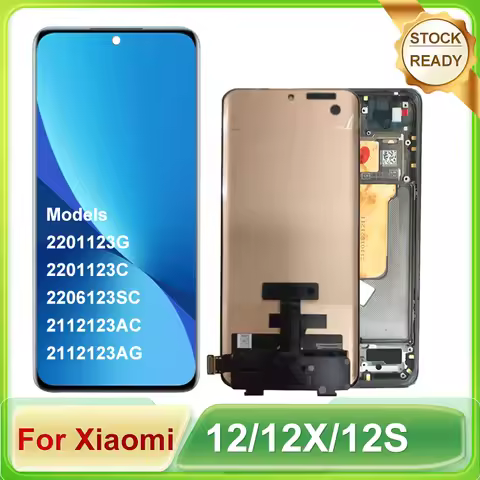 6.28" AMOLED Display For Xiaomi 12 / 12S LCD Touch Screen Digitizer Assembly For Xiaomi 12X Display 