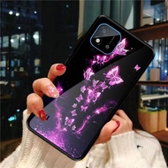 Softcase Glass Kaca  Realme C11 2021 [M269] butterfly- Casing HP - kesing HP Realme C11 2021 - Case 