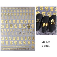 Sticker CNY 2026 (2 sheets) S-shaped gold dollar money nail decoration stickers