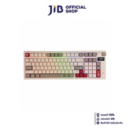 WIRELESS KEYBOARD (คีย์บอร์ดไร้สาย) NUBWO X803 GALACTIC (CREAM-BROWN-RED) (RED SWITCH MINI RGB EN/TH
