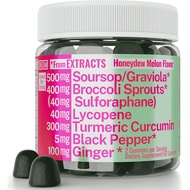 Soursop Graviola Curcumin Lycopene Broccoli Sprouts Sulforaphane Extract Gummies with Turmeric Curcu