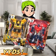 [Quick Shipment] Transforming Robot Wasp Optimus Car Model Figure Children Boy Toy Big Gift Box Set 