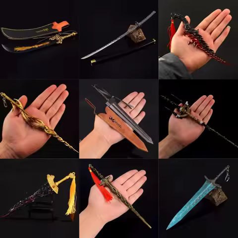 Souls Like Game Eldens Weapon Melee Armament Dark Moon Starscourge Peripheral Metal Model Accessorie