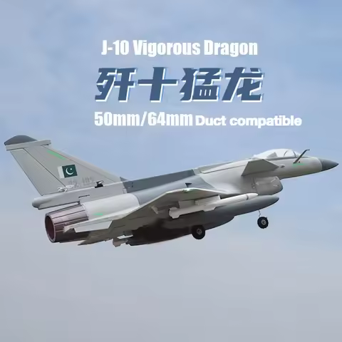 SY NEW 6CH J-10 Vigorous Dragon 50mm 64mm Ducted RC Aircraft Fixed-Wing Model Aircraft J10 Remote Co