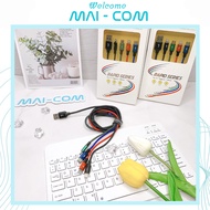 {MAI - Com} B.a.s.e.u.s 4in1 multi-function charging cable (3.5A, 1.2M, Usb.C/ Mi.cro/ Lightn ing), 