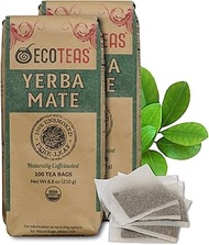 ECOTEAS - Unsmoked Yerba Mate Tea - Yerba Mate Tea Bags - Yerba Mate Tea - Detox Tea - Hi Caf Tea -