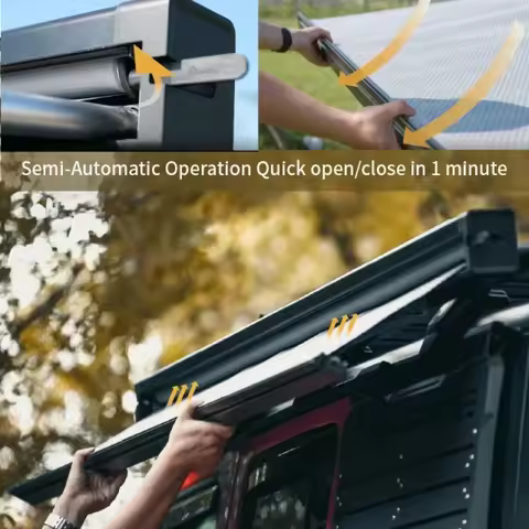 Factory Hot Sale Outdoor Camping Vehicle Rooftop Retractle 4Wd 4X4 Car Side Awning /SUV/Truck/Van