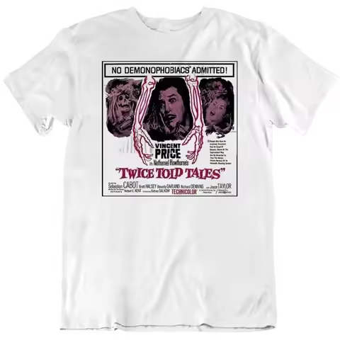 Vincent Price Twice Told Tales Retro Horror Movie Poster Fan T Shirt