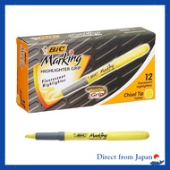 Bic Highlighter Marking Pen Grip Yellow 12-Pack