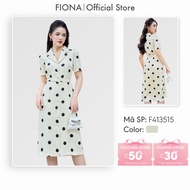 FIONA high-end designer dress, office dress with polka dot pattern, loose dress, suitable for work a
