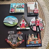 1pc Travel Themed Resin Fridge Magnet Japan,London,Denmark,Madeira thatched dwellings,Australian Koa